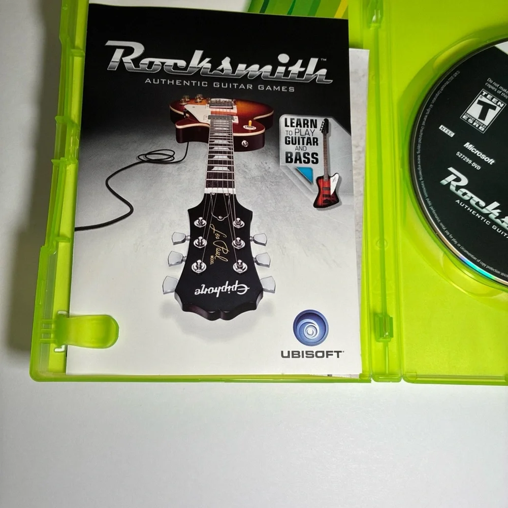 Microsoft Xbox 360 Rocksmith Video Game - Green and Brown